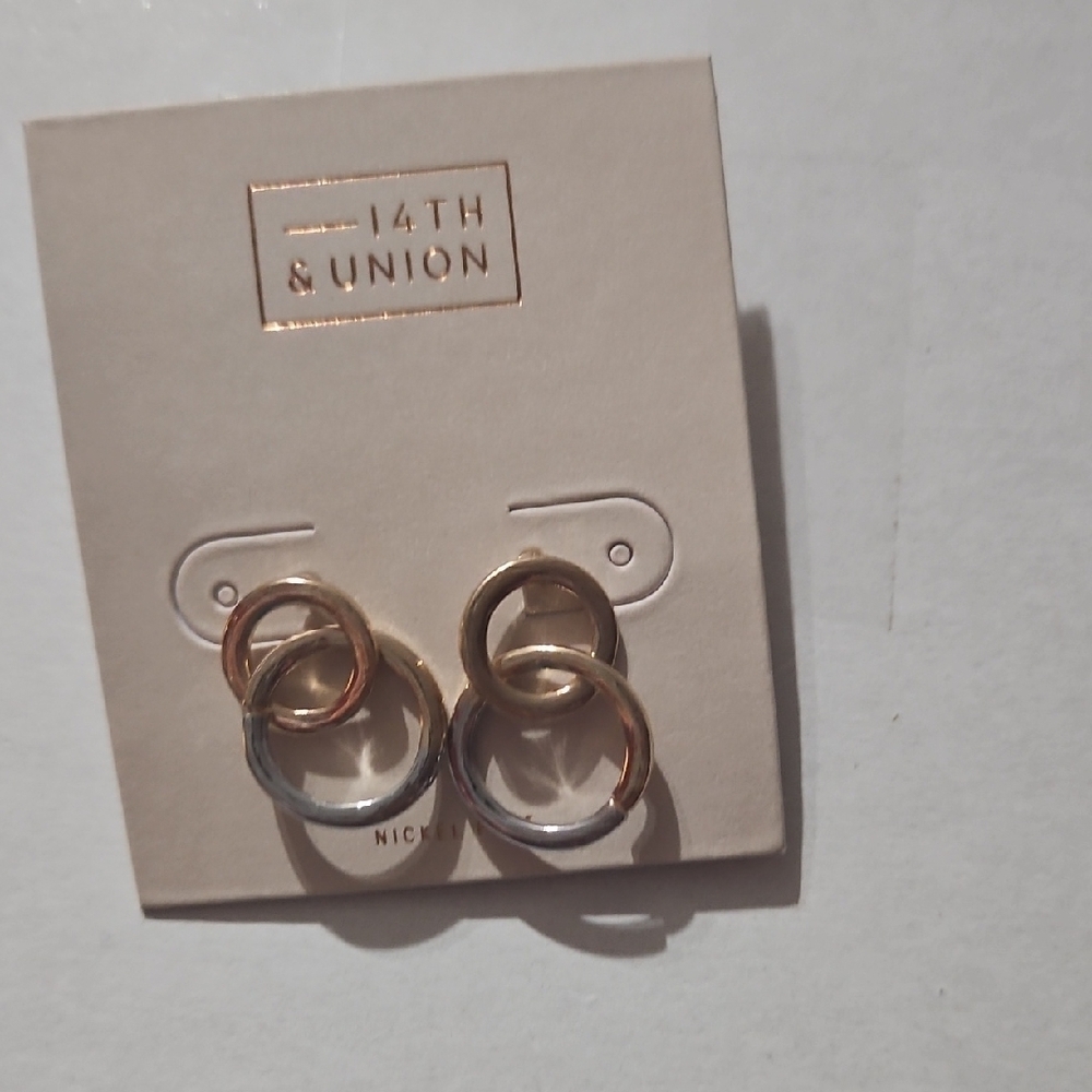 14th & Union Gold and Silver Geometric Earrings